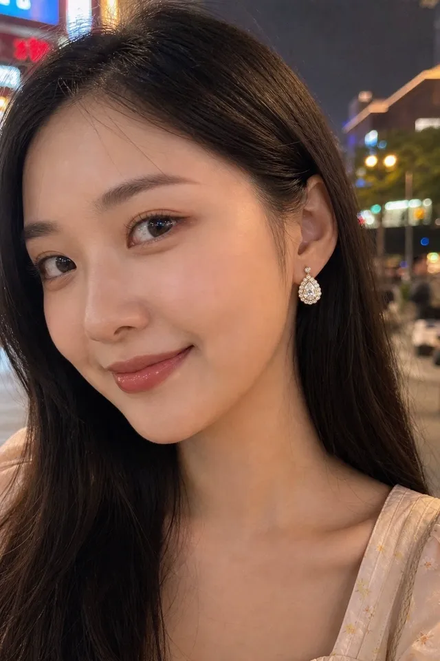 Customer photo 2 from a Kingdom Earrings Pear Halo review