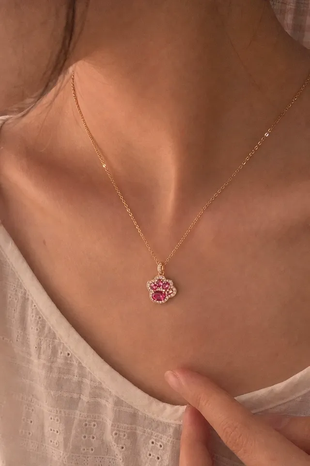 Customer photo 2 from a Kingdom Necklace Cat Paw review
